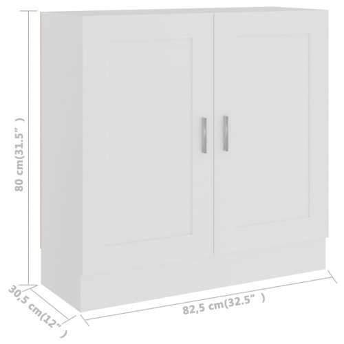 Ormarić za knjige bijeli 82,5 x 30,5 x 80 cm konstruirano drvo Cijena