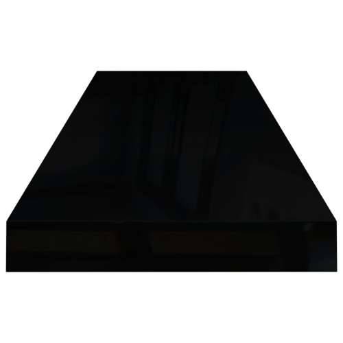 Plutajuća zidna polica visoki sjaj crna 80 x 23,5 x 3,8 cm MDF Cijena