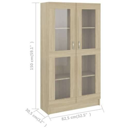 Vitrina boja hrasta sonome 82,5x30,5x150 cm konstruirano drvo Cijena