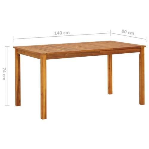 Vrtni stol 140 x 80 x 74 cm od masivnog bagremovog drva - 140 x 80 x 74 cm 1 Cijena