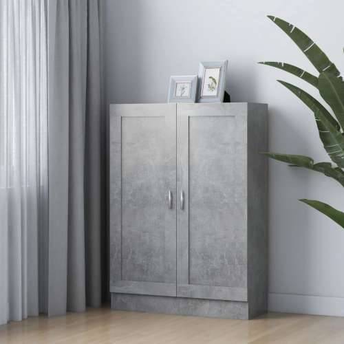Ormarić za knjige boja betona 82,5x30,5x115cm konstruirano drvo - Beton siva 1 115 cm Cijena
