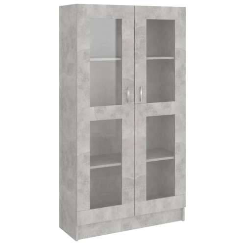 Vitrina siva boja betona 82,5 x 30,5 x 150 cm konstruirano drvo - Beton siva 1 150 cm Cijena