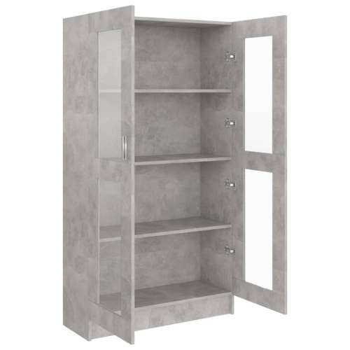 Vitrina siva boja betona 82,5 x 30,5 x 150 cm konstruirano drvo - Beton siva 1 150 cm Cijena