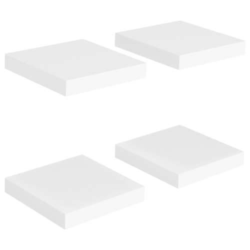 Plutajuće zidne police 4 kom bijele 23 x 23,5 x 3,8 cm MDF - Bijela 23 x 23.5 x 3.8 cm 4 1 Cijena