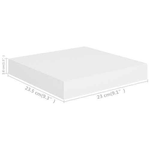 Plutajuće zidne police 4 kom bijele 23 x 23,5 x 3,8 cm MDF - Bijela 23 x 23.5 x 3.8 cm 4 1 Cijena
