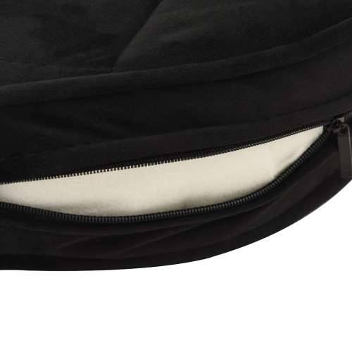 Sofa za pse crna 48 x 48 x 32 cm od pliša i umjetne kože - Crna Cijena