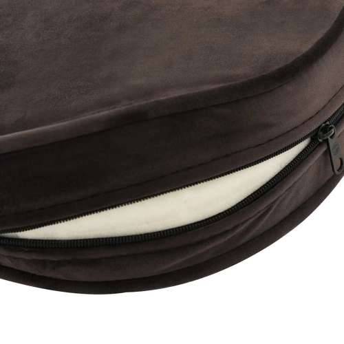 Sofa za pse smeđa 48 x 48 x 32 cm od pliša i umjetne kože - Smeđa Cijena