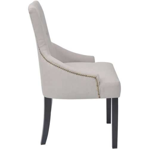 Blagovaonske stolice od tkanine 6 kom krem-sive Cijena