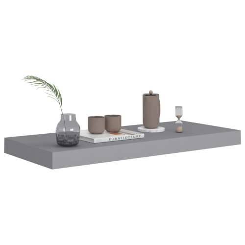 Plutajuće zidne police 4 kom sive 60 x 23,5 x 3,8 cm MDF - Siva 60 x 23.5 x 3.8 cm 4 1 Cijena