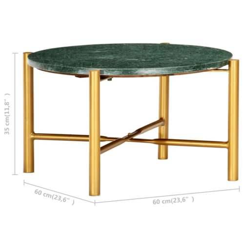 Stolić za kavu zeleni 60x60x35 cm pravi kamen mramorne teksture - Zelena 60 x 60 x 35 cm 1 Cijena
