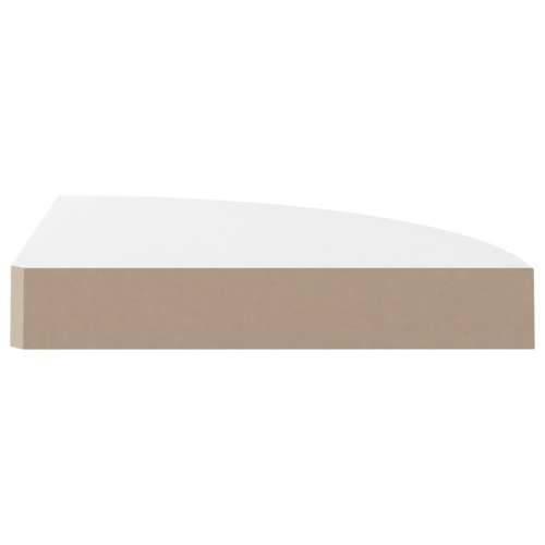 Plutajuće kutne police 2 kom sjajne bijele 25 x 25 x 3,8 cm MDF - Visoko sjajno bijela 25 x 25 x 3.8 cm 2 1 Cijena