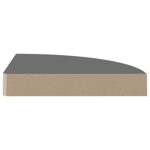 Plutajuće kutne police 2 kom sjajne sive 25 x 25 x 3,8 cm MDF - visoko sjajno siva 25 x 25 x 3.8 cm 2 1 Cijena