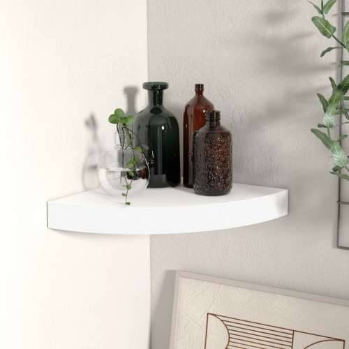 Plutajuća kutna polica bijela 25 x 25 x 3,8 cm MDF - Bijela 25 x 25 x 3.8 cm 1 Cijena