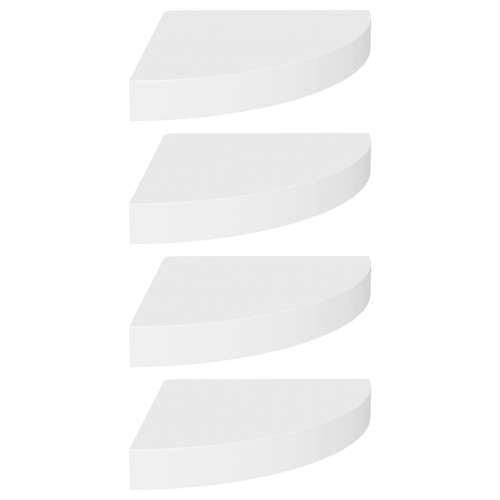 Plutajuće kutne police 4 kom bijele 25 x 25 x 3,8 cm MDF - Bijela 25 x 25 x 3.8 cm 4 1 Cijena