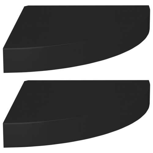 Plutajuće kutne police 2 kom crne 25 x 25 x 3,8 cm MDF - Crna 25 x 25 x 3.8 cm 2 1 Cijena
