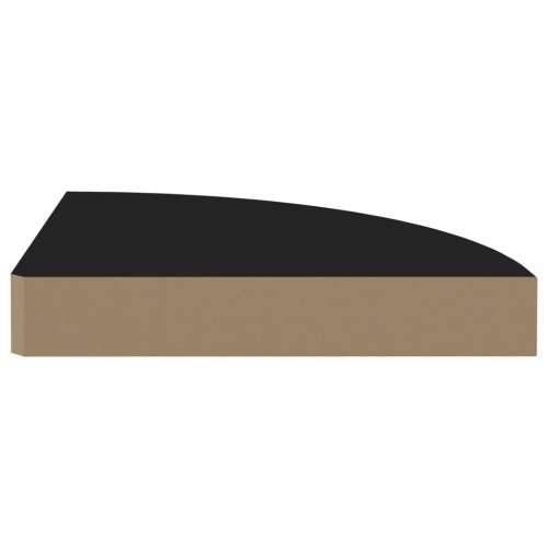 Plutajuće kutne police 2 kom crne 25 x 25 x 3,8 cm MDF - Crna 25 x 25 x 3.8 cm 2 1 Cijena
