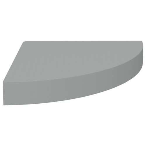 Plutajuće kutne police 2 kom sive 25 x 25 x 3,8 cm MDF - Siva 25 x 25 x 3.8 cm 2 1 Cijena