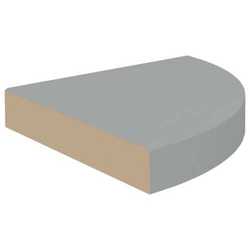 Plutajuće kutne police 2 kom sive 25 x 25 x 3,8 cm MDF - Siva 25 x 25 x 3.8 cm 2 1 Cijena