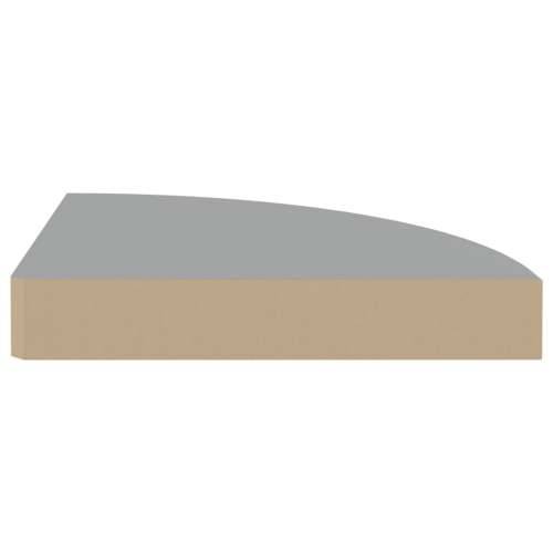 Plutajuće kutne police 2 kom sive 25 x 25 x 3,8 cm MDF - Siva 25 x 25 x 3.8 cm 2 1 Cijena