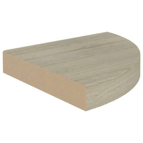 Plutajuće kutne police 2 kom boja hrasta 25 x 25 x 3,8 cm MDF - Boja hrasta 25 x 25 x 3.8 cm 2 1 Cijena
