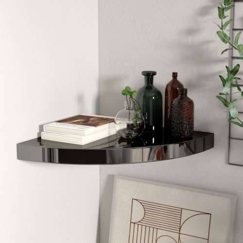 Plutajuća kutna polica visoki sjaj crna 35 x 35 x 3,8 cm MDF - visoko sjajno crna 35 x 35 x 3.8 cm 1 Cijena