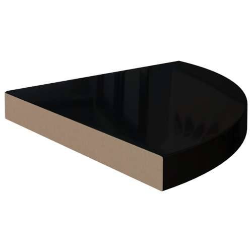 Plutajuće kutne police 2 kom sjajne crne 35 x 35 x 3,8 cm MDF - visoko sjajno crna 35 x 35 x 3.8 cm 2 1 Cijena