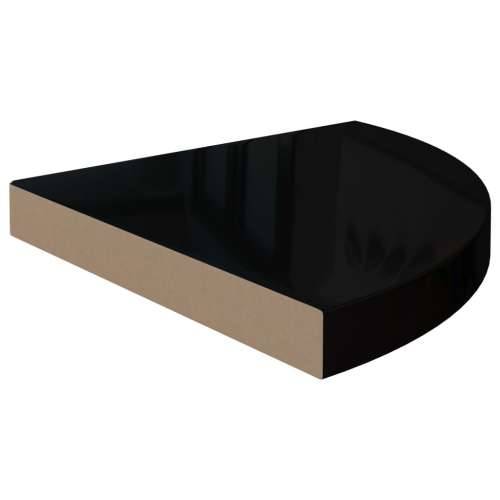 Plutajuće kutne police 4 kom sjajne crne 35 x 35 x 3,8 cm MDF - visoko sjajno crna 35 x 35 x 3.8 cm 4 1 Cijena