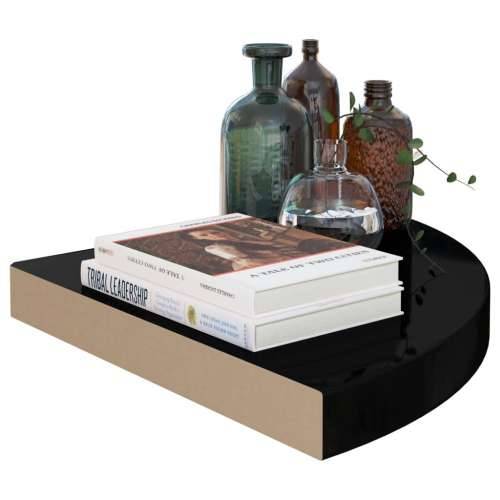 Plutajuće kutne police 4 kom sjajne crne 35 x 35 x 3,8 cm MDF - visoko sjajno crna 35 x 35 x 3.8 cm 4 1 Cijena