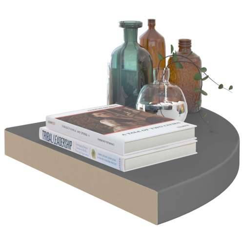 323913 Floating Corner Shelf High Gloss Grey 35x35x3,8 cm MDF - visoko sjajno siva 35 x 35 x 3.8 cm 1 Cijena
