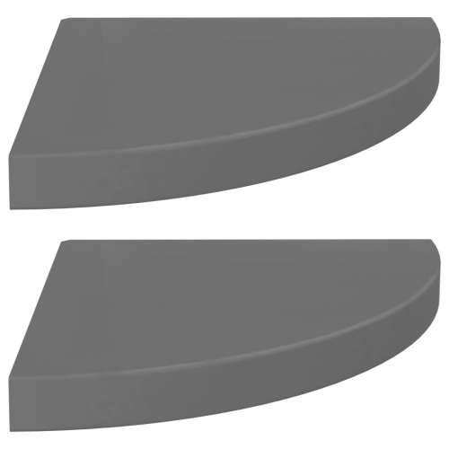 Plutajuće kutne police 2 kom sjajne sive 35 x 35 x 3,8 cm MDF - visoko sjajno siva 35 x 35 x 3.8 cm 2 1 Cijena