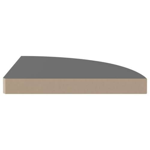 Plutajuće kutne police 2 kom sjajne sive 35 x 35 x 3,8 cm MDF - visoko sjajno siva 35 x 35 x 3.8 cm 2 1 Cijena
