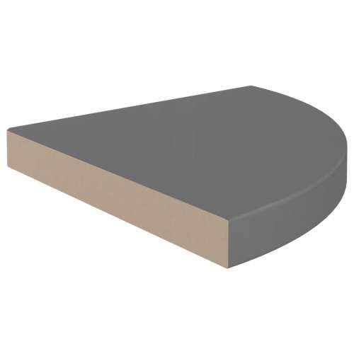 Plutajuće kutne police 4 kom sjajne sive 35 x 35 x 3,8 cm MDF - visoko sjajno siva 35 x 35 x 3.8 cm 4 1 Cijena
