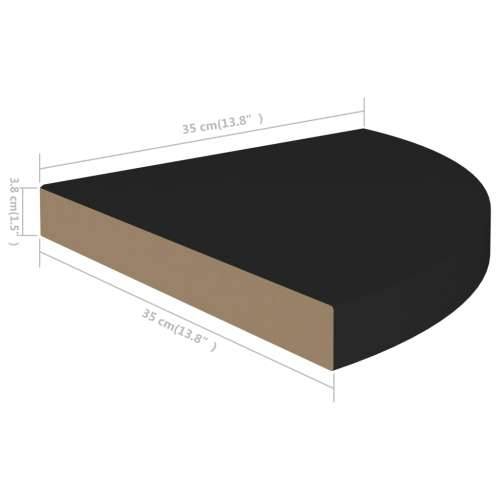 Plutajuće kutne police 4 kom crne 35 x 35 x 3,8 cm MDF Crna 35 x 35 x 3.8 cm 4 1 Cijena
