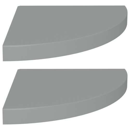 Plutajuće kutne police 2 kom sive 35 x 35 x 3,8 cm MDF - Siva 35 x 35 x 3.8 cm 2 1 Cijena