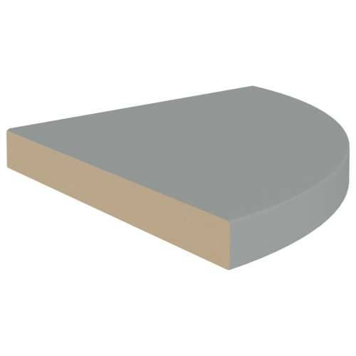 Plutajuće kutne police 2 kom sive 35 x 35 x 3,8 cm MDF - Siva 35 x 35 x 3.8 cm 2 1 Cijena