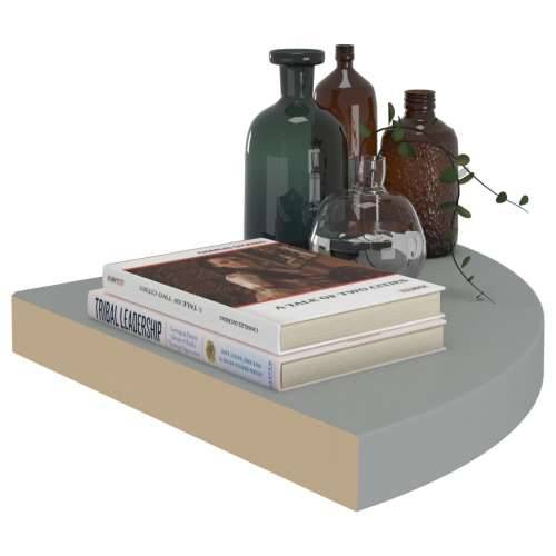 Plutajuće kutne police 2 kom sive 35 x 35 x 3,8 cm MDF - Siva 35 x 35 x 3.8 cm 2 1 Cijena