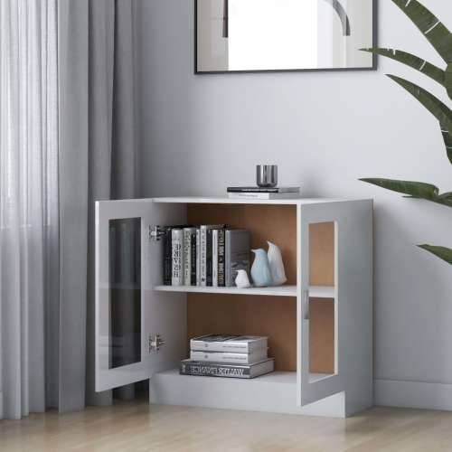 Vitrina bijela visokog sjaja 82,5x30,5x80 cm konstruirano drvo Cijena