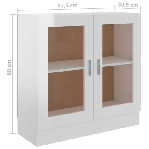 Vitrina bijela visokog sjaja 82,5x30,5x80 cm konstruirano drvo Cijena