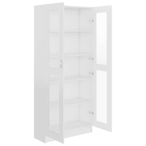 Vitrina bijela 82,5 x 30,5 x 185,5 cm konstruirano drvo - Bijela 1 185.5 cm Cijena