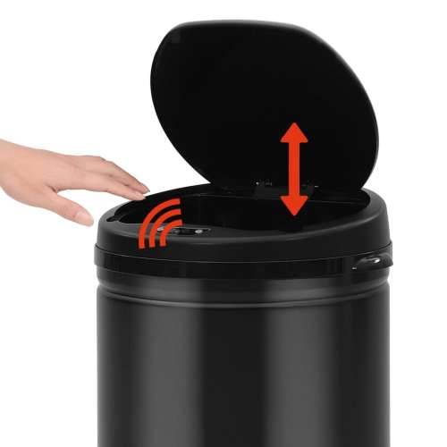 Automatska kanta za otpad sa senzorom 40 L ugljični čelik crna Cijena