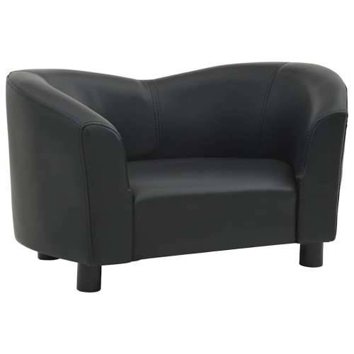 Sofa za pse crna 67 x 41 x 39 cm od umjetne kože - Crna Cijena