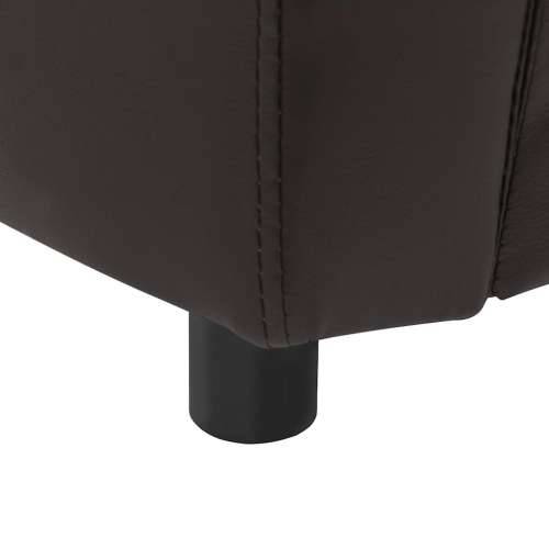 Sofa za pse smeđa 67 x 41 x 39 cm od umjetne kože - Smeđa Cijena