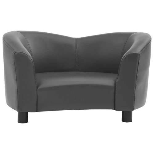 Sofa za pse siva 67 x 41 x 39 cm od umjetne kože - Siva Cijena
