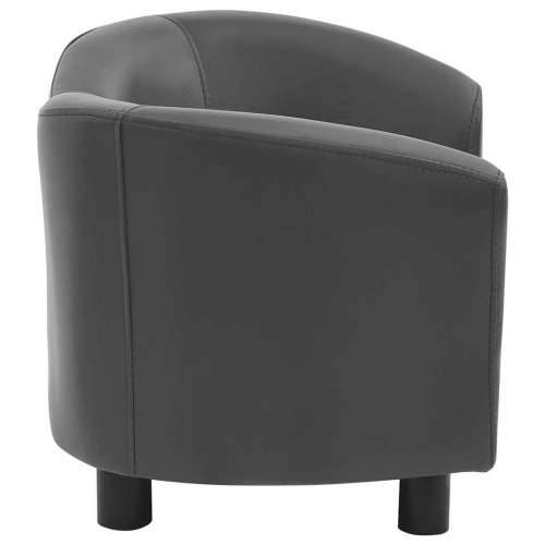 Sofa za pse siva 67 x 41 x 39 cm od umjetne kože - Siva Cijena