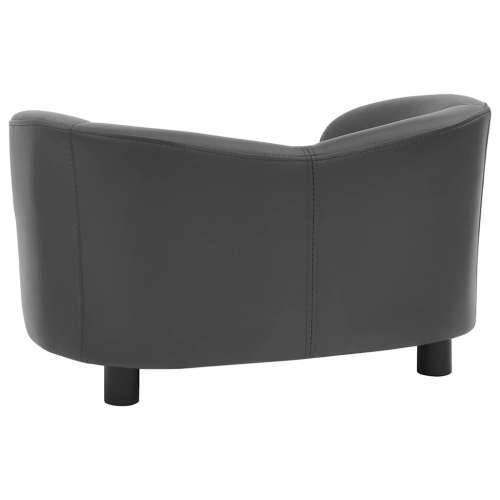 Sofa za pse siva 67 x 41 x 39 cm od umjetne kože - Siva Cijena