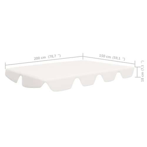 Zamjenski krov za vrtnu ljuljačku bijeli 188/168 x 145/110 cm Cijena