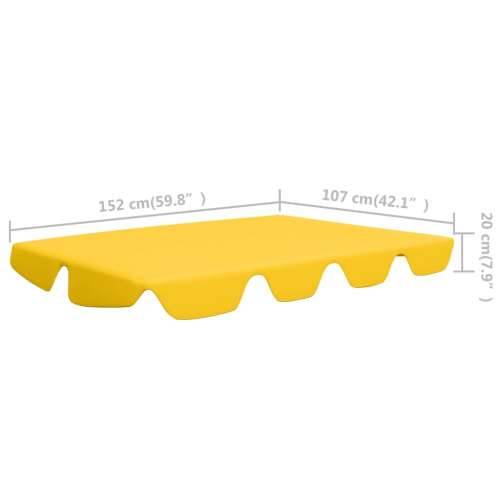 Zamjenski krov za vrtnu ljuljačku žuti 150/130 x 105/70 cm Cijena