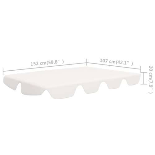 Zamjenski krov za vrtnu ljuljačku bijeli 150/130 x 105/70 cm Cijena