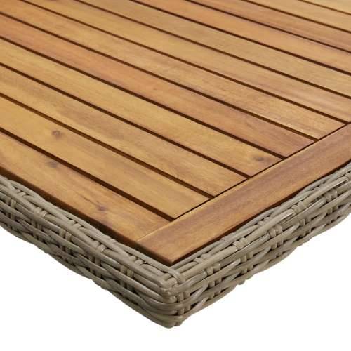 Vrtni stol - Blagovaonski stol smeđi 200 x 100 x 74 cm od poliratana - Smeđa 1 Cijena