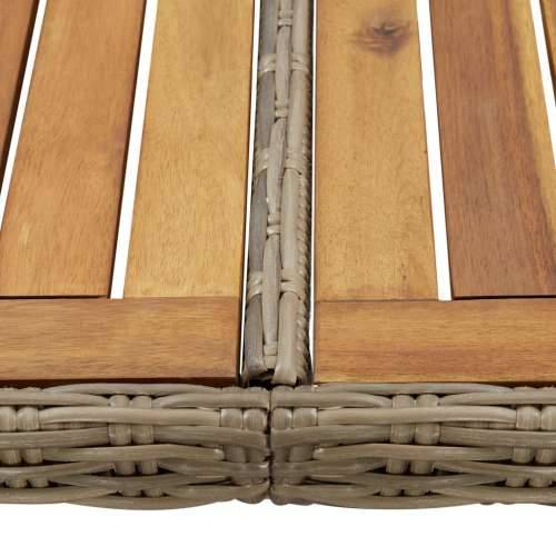 Vrtni stol - Blagovaonski stol smeđi 200 x 100 x 74 cm od poliratana - Smeđa 1 Cijena